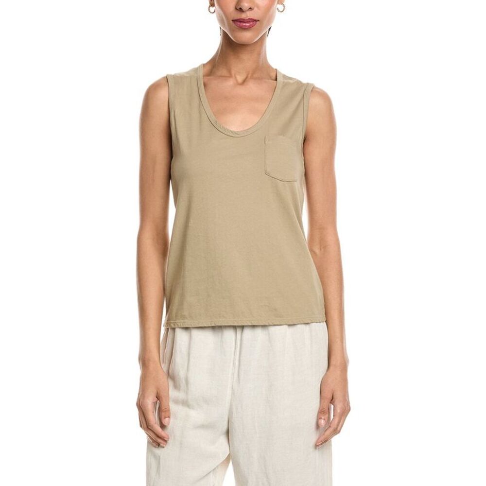 James Perse Womens Pocket Tank, Grey